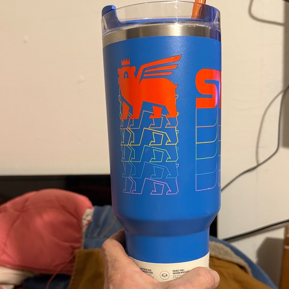Stanley Vibrant Blue Mug with Red Accents